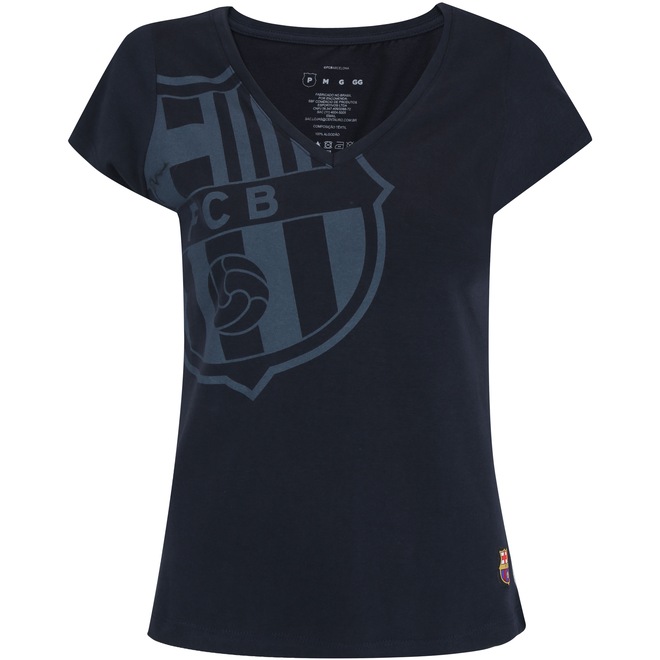 Camiseta Barcelona Brasão - Feminina - Foto 1