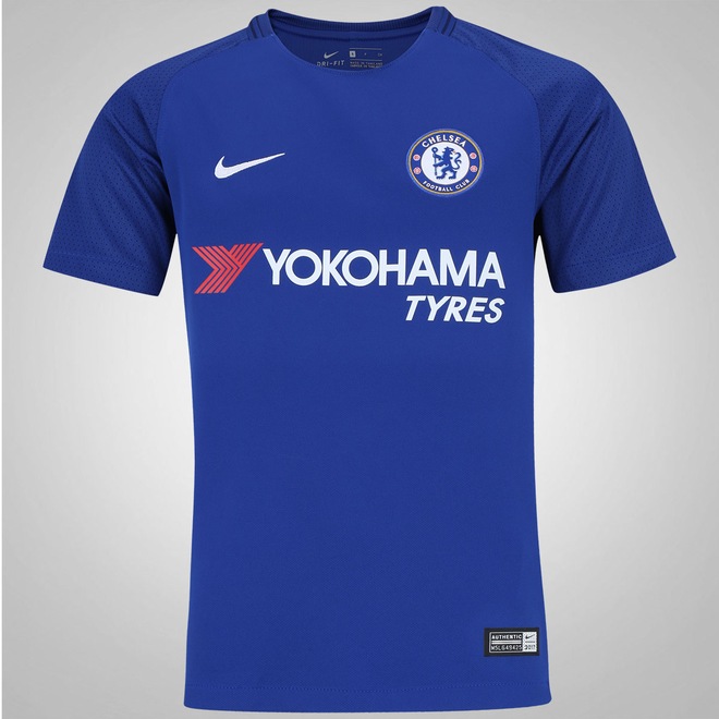 Camisa Chelsea I 17/18 Nike - Infantil - Foto 1