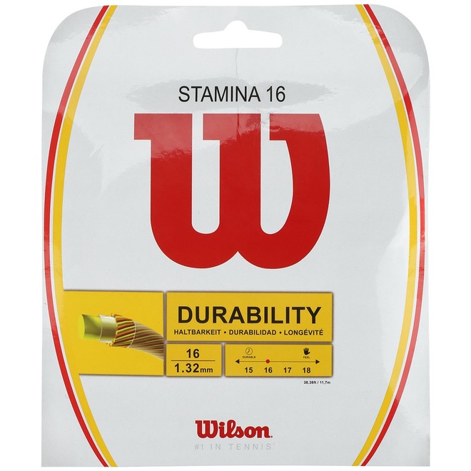 Corda para Raquete de Tênis Wilson Stamina 16 - 11,7m - Foto 1