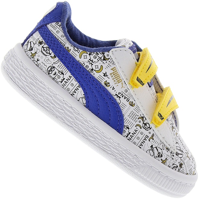 Tênis Puma Minions Basket V BB - Infantil - Foto 1