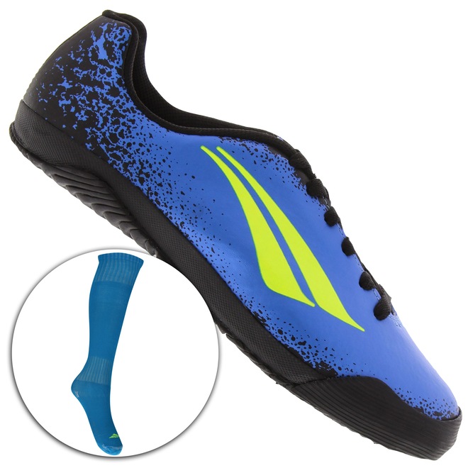 Kit Futebol: Chuteira Futsal e Meião Penalty Atletas Do Futuro VII IN - Infantil - Foto 1