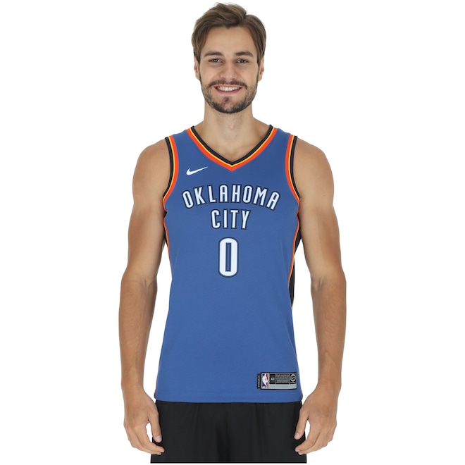 Camiseta Regata Nike NBA Oklahoma City Thunder Russel Westbrook - Masculina - Foto 1