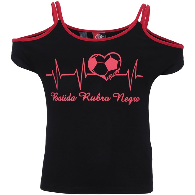 Camiseta do Flamengo Beat Feminina - Infantil - Foto 1