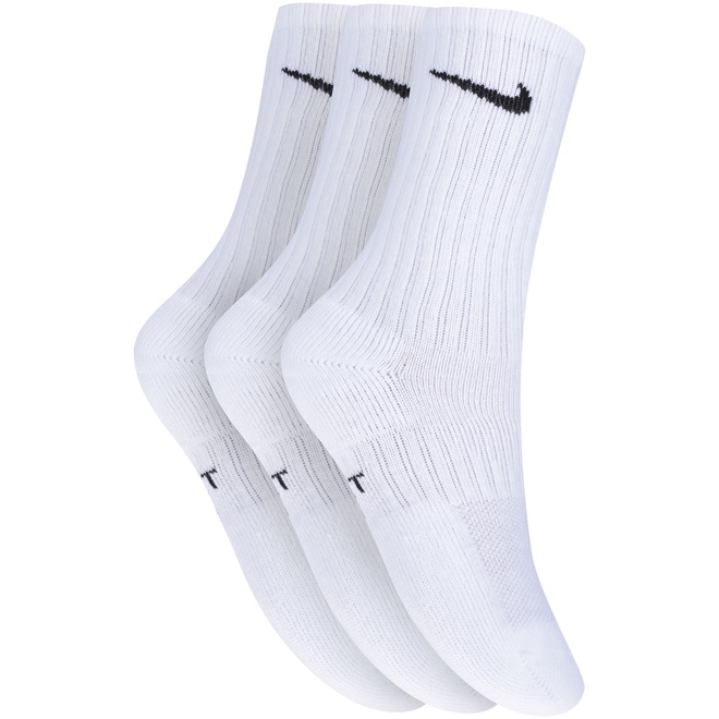 Kit de Meias Cano Alto Nike Swoosh com 3 Pares - Infantil - Foto 1