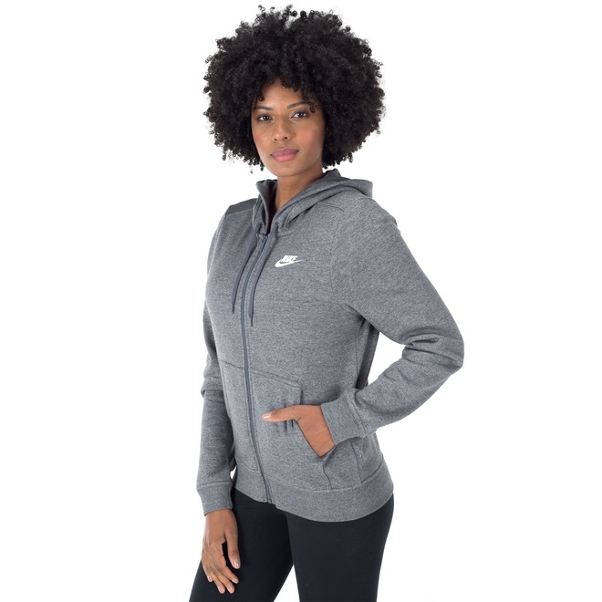 Jaqueta de Moletom com Capuz Nike Sportswear Hoodie FZ FLC - Feminina - Foto 2