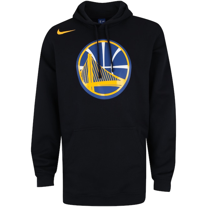 Blusão de Moletom com Capuz Nike NBA Golden State Warriors Fleece Club Logo - Masculino - Foto 1