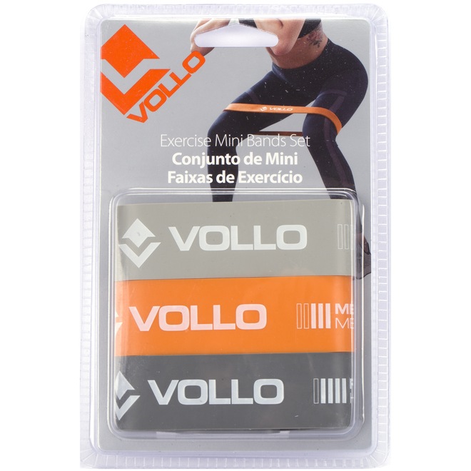 Kit Mini Band Vollo - 3 unidades - 3 níveis - Foto 1