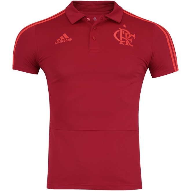 Camisa Polo do Flamengo Viagem 2018 adidas - Masculina - Foto 1
