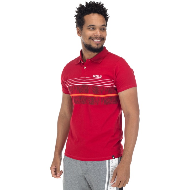 Camisa Polo Fatal Estampada 16972 - Masculina - Foto 2