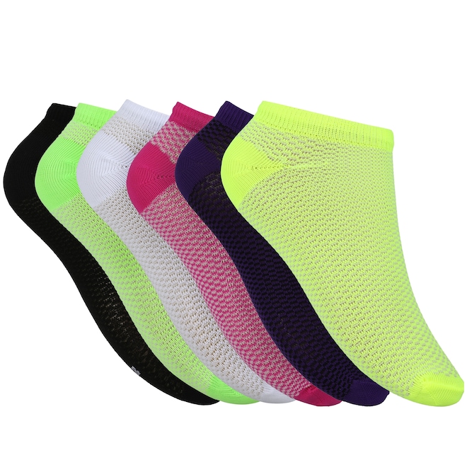 Kit de Meias Invisível Oxer Micro Fiber Kids com 6 Pares - 27 a 33 - Infantil - Foto 1