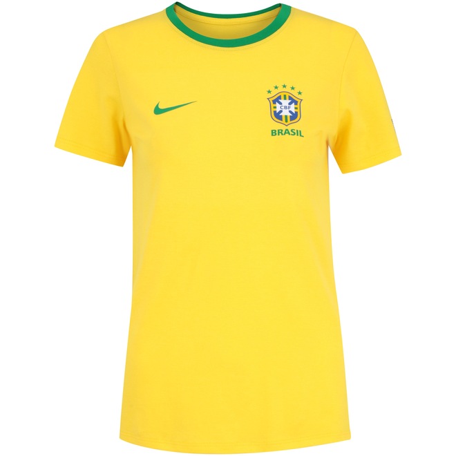 Camiseta da Seleção Brasileira 2018 Crest Nike - Feminina - Foto 1