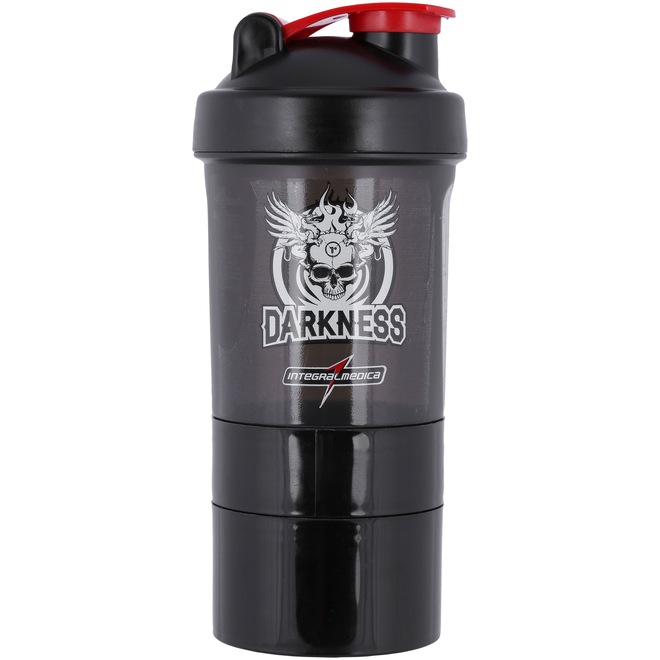Coqueteleira Shaker Integralmédica Darkness - 400ml - 3 Doses - Foto 1