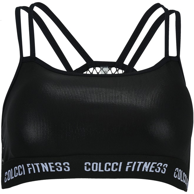 Top Fitness com Bojo Colcci Detalhe Tela Costas - Adulto - Foto 1