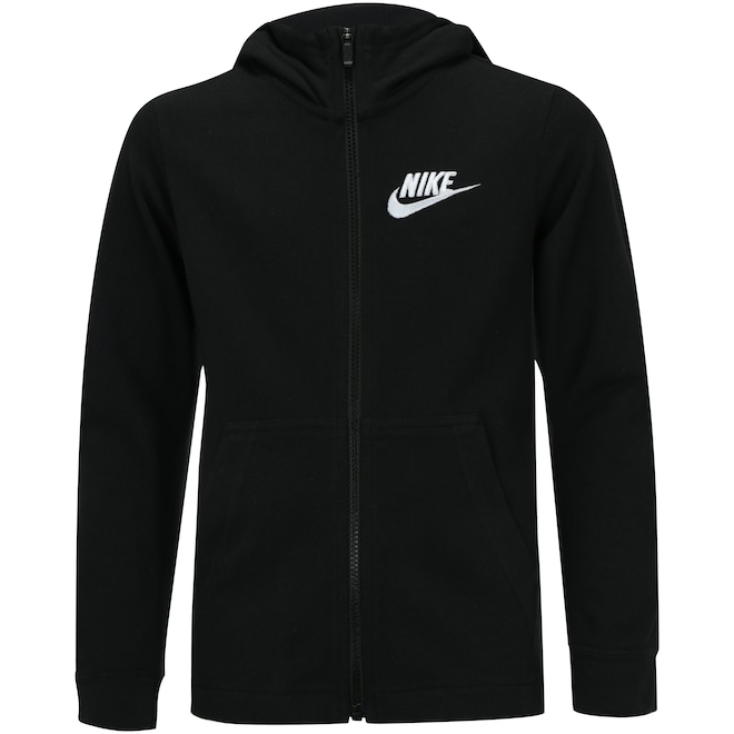 Jaqueta de Moletom com Capuz Nike Hoodie FZ JSY - Infantil - Foto 1