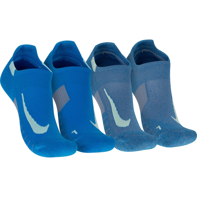 Kit de Meias Sapatilha Nike Multiplier No Show com 2 Pares - Adulto - Foto 1
