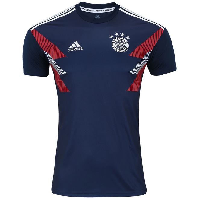 Camisa Pré-Jogo Bayern de Munique 18/19 adidas - Masculina - Foto 1
