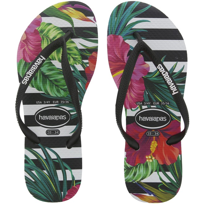 Chinelo Havaianas Slim Tropical Floral - Feminino - Foto 1
