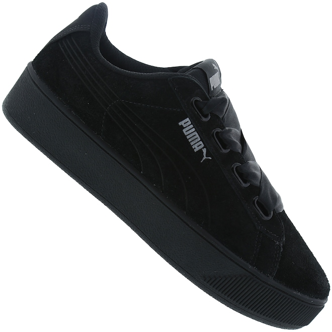 Tênis Creeper Puma Vikky Platform Ribbon - Feminino - Foto 1