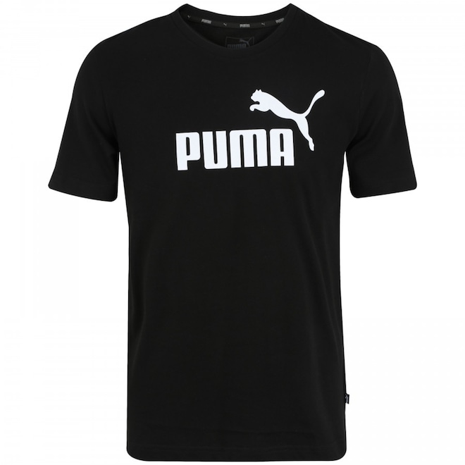 Camiseta Puma Manga Curta Essentials Logo - Masculina - Foto 1