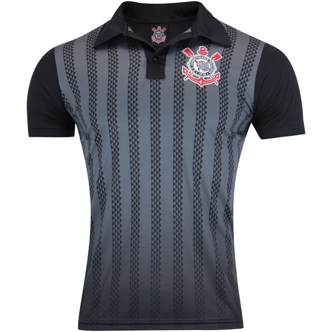 Camisa Polo do Corinthians Dark Side - Masculina - Foto 1