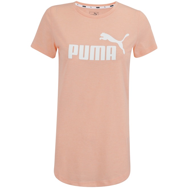 Camiseta Puma Elevated Essentials Logo Heather - Feminina - Foto 1