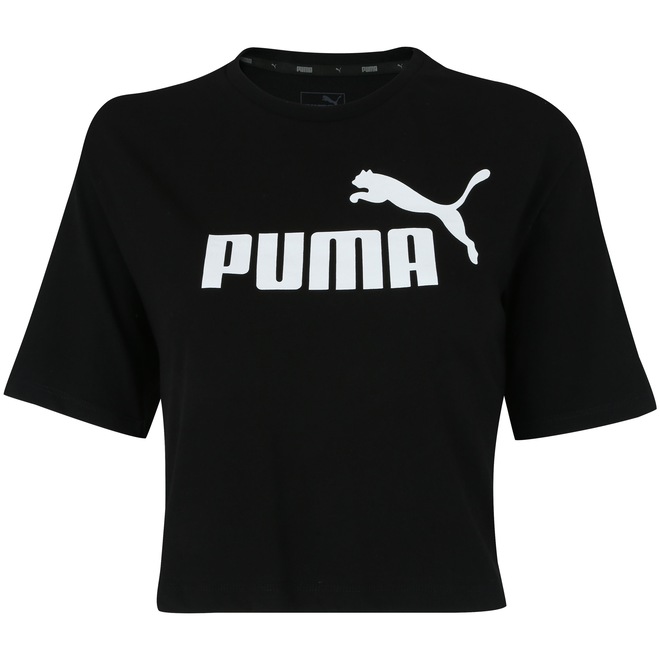 Blusa Cropped Puma Elevated Essentials Tee - Feminina - Foto 1