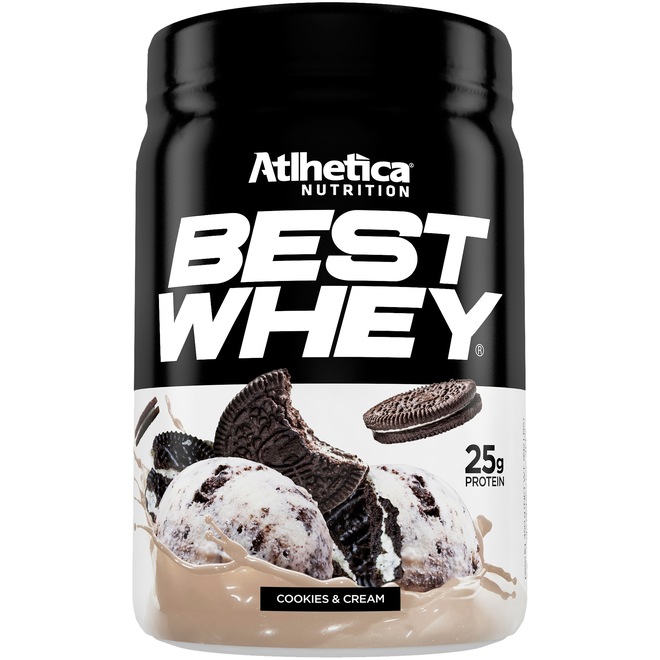 Best Whey Atlhetica - Cookies e Creme - 450g - Foto 1