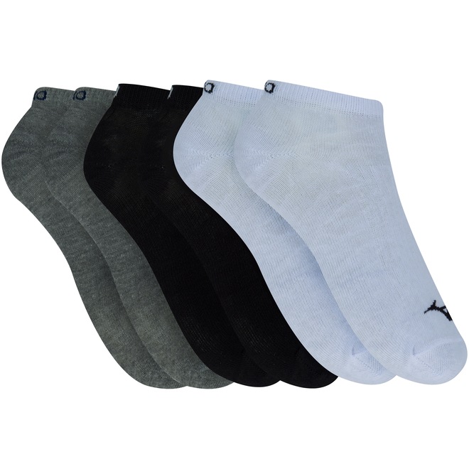 Kit de Meias Invisível Mizuno Soul com 6 Pares - Masculino - Foto 1