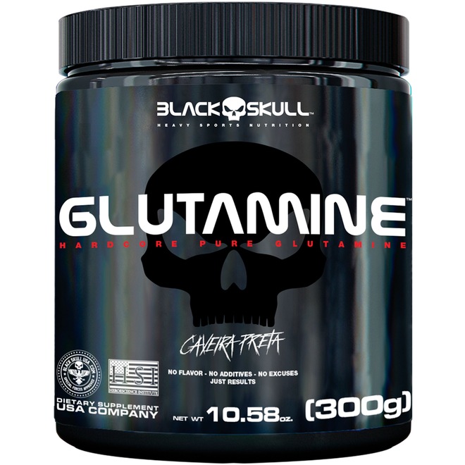 Glutamina Black Skull - 300g - Foto 1
