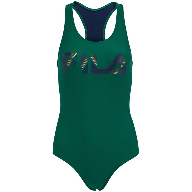 Maiô para Natação com Proteção Solar UV Fila Tri Logo - Adulto - Foto 1