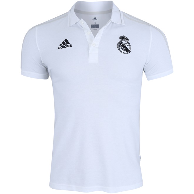 Camisa Polo Real Madrid adidas - Masculina - Foto 1