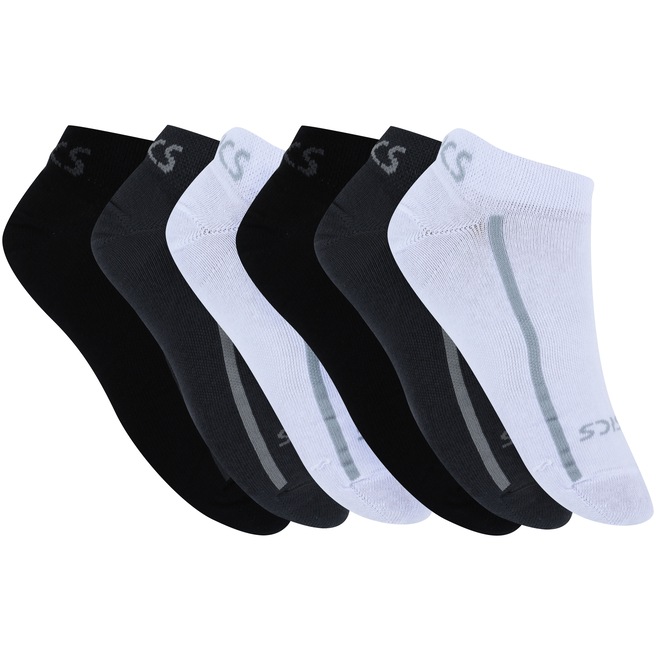 Kit de Meias Cano Baixo Asics Soft Cotton com 6 Pares - Adulto - Foto 1