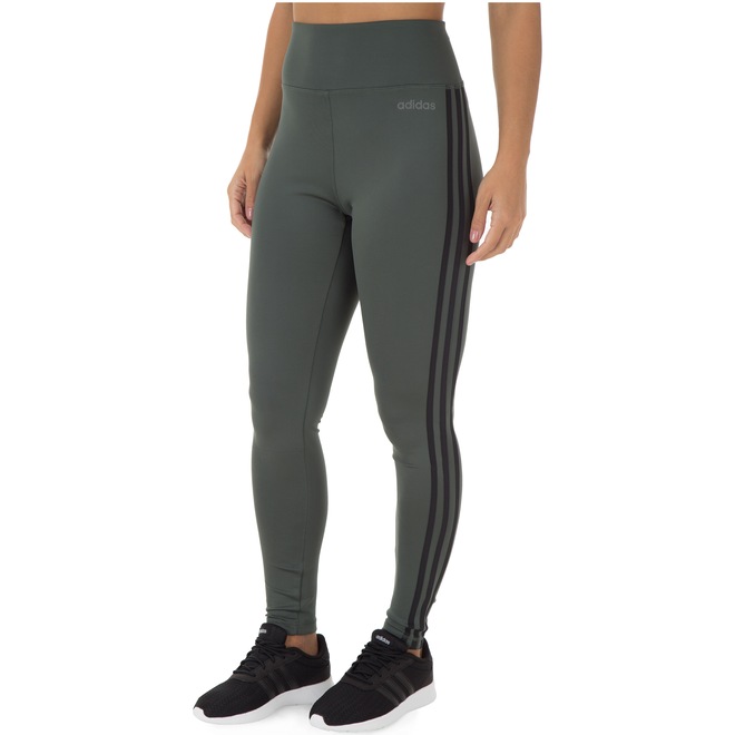 Calça Legging adidas D2M 3S HR LT - Feminina - Foto 2