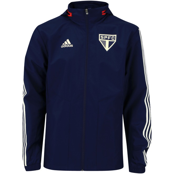 Jaqueta de Chuva do São Paulo 2019 com Capuz adidas - Masculina - Foto 1