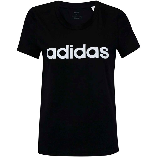 Camiseta adidas Essentials Linear Slim - Feminina - Foto 1