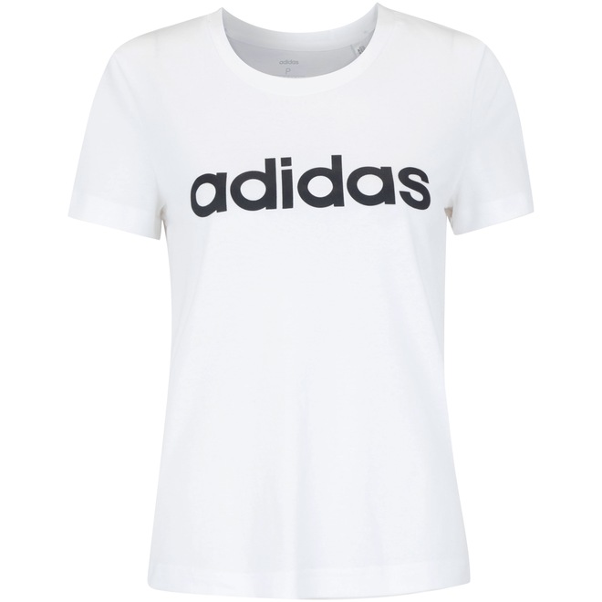 Camiseta adidas Essentials Linear Slim - Feminina - Foto 1