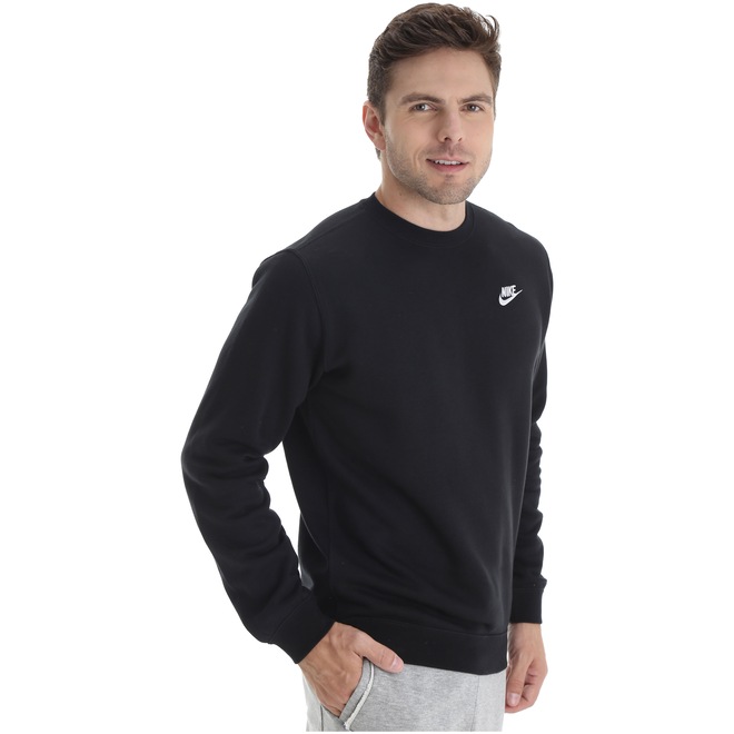 Blusão de Moletom Nike Sportswear Crew Fleece Club - Masculino - Foto 2