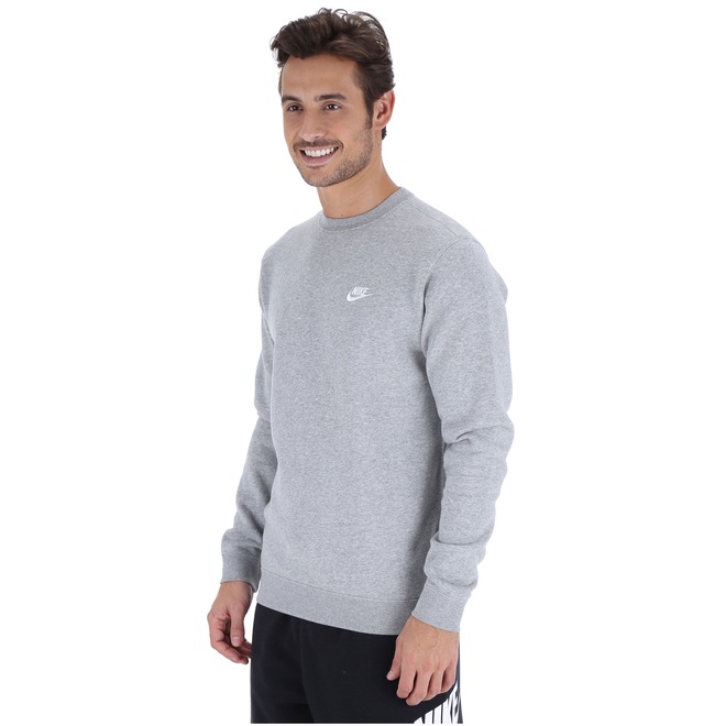 Blusão de Moletom Nike Sportswear Crew Fleece Club - Masculino - Foto 2