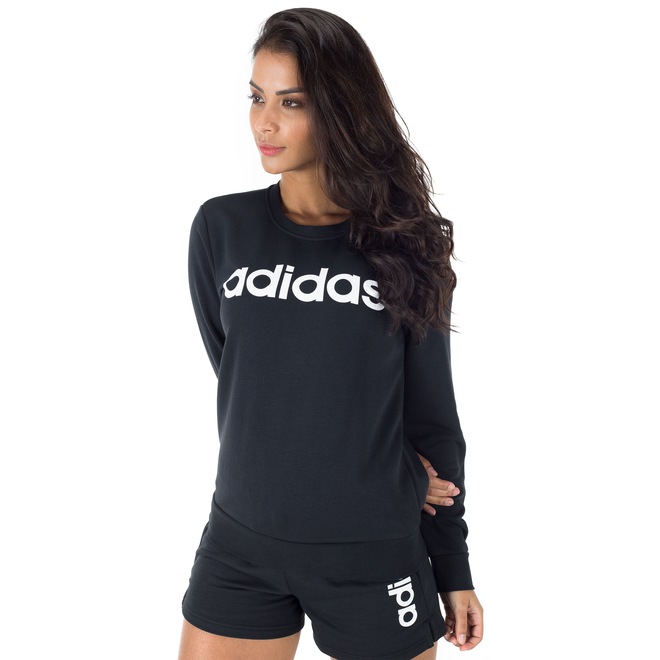 Blusão Moletinho adidas Essentials Linear - Feminino - Foto 2