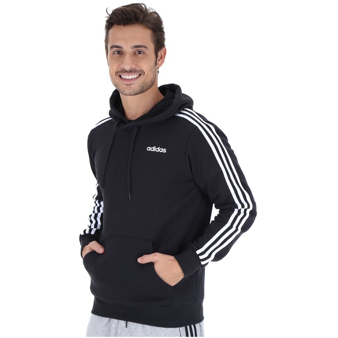 Blusão de Moletom com Capuz adidas 3S Pullover French - Masculino - Foto 2