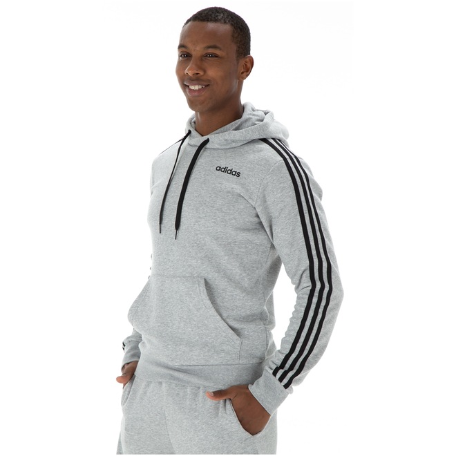 Blusão de Moletom com Capuz adidas 3S Pullover French - Masculino - Foto 2