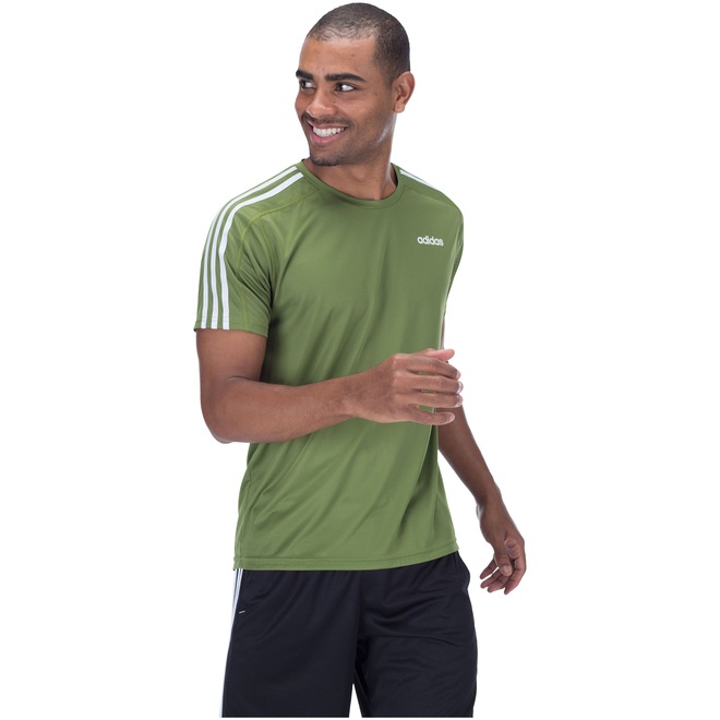 Camiseta adidas D2M 3S 19 - Masculina - Foto 2