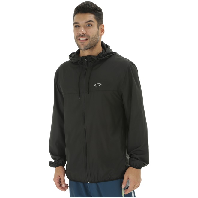 Jaqueta Corta-Vento com Capuz Oakley Windbreaker - Masculina - Foto 2