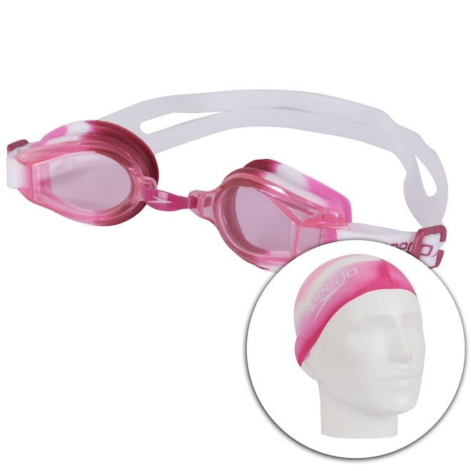 Kit de Natação Speedo Swim 3.0 com Óculos + Touca - Infantil - Foto 1