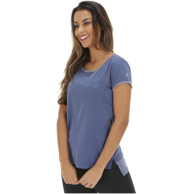 Camiseta Asics Training Stripe SS Tee - Feminina - Foto 2