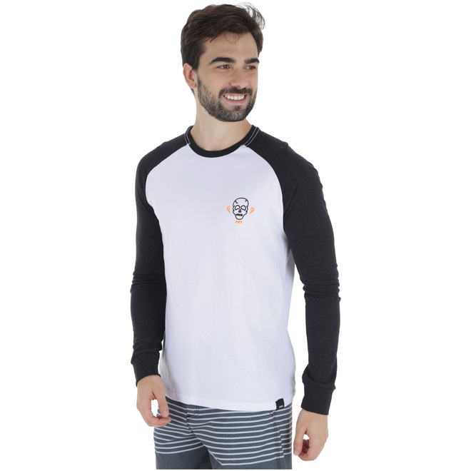 Camiseta Manga Longa HD Raglan Minimal - Masculina - Foto 2