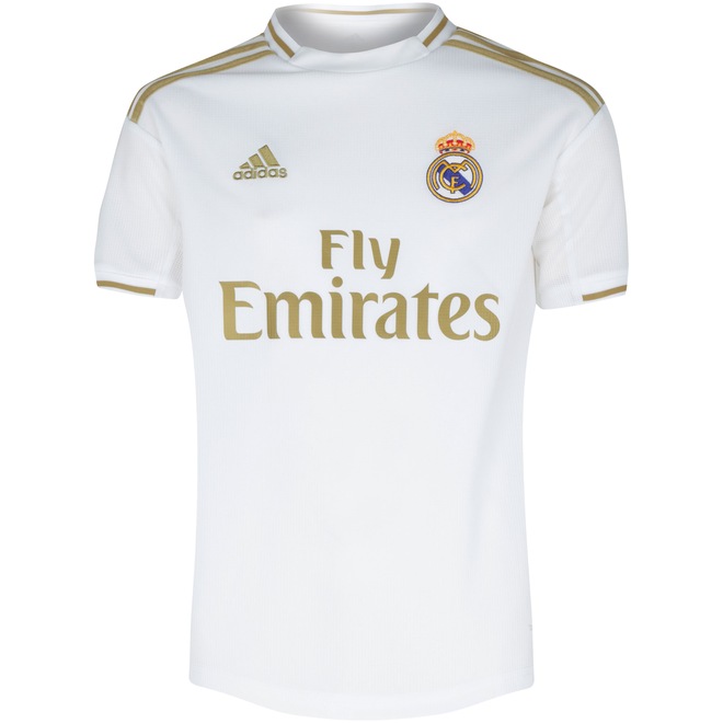 Camisa Real Madrid I 19/20 adidas - Infantil - Foto 1