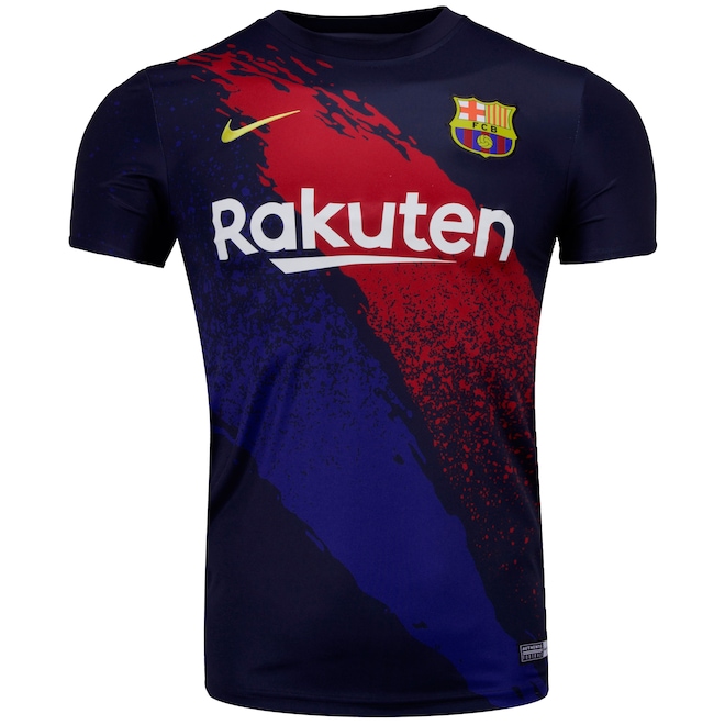 Camisa Pré-Jogo Barcelona 19/20 Nike - Masculina - Foto 1