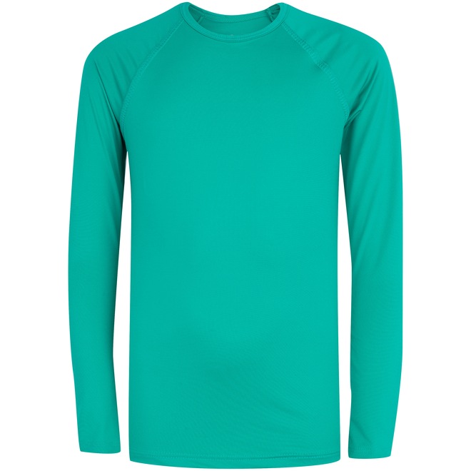 Camiseta Manga Longa com Proteção Solar UV 50+ Oxer Lisa - Infantil - Foto 1