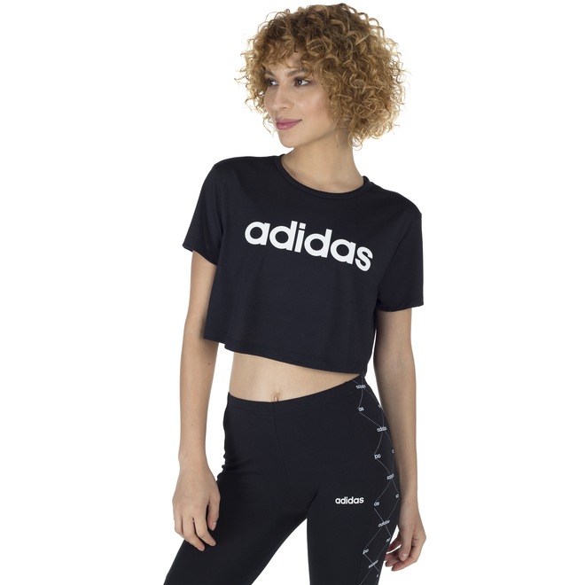 Blusa Cropped adidas D2M - Feminina - Foto 2